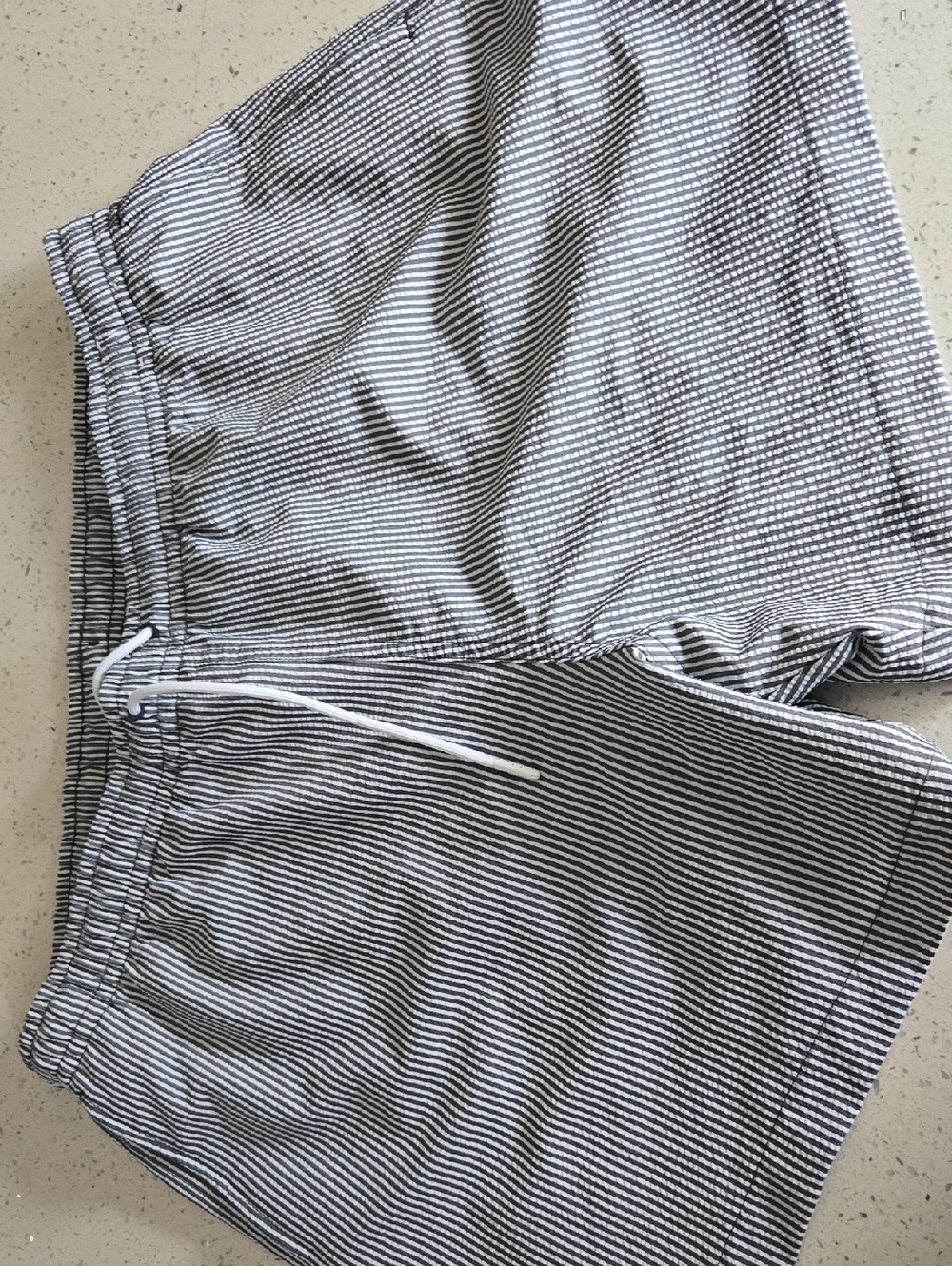 Abercrombie & Fitch Blue  and White Striped Lounge Shorts